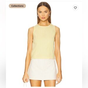 Rag & Bone Ultra Featherweight Myla Top in Pastel Yellow NWT